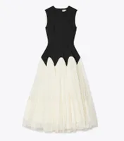 Colorblock Tulle Dress