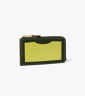 Colorblock Zip Card Case