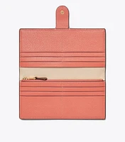 Colorblock Zip Slim Wallet