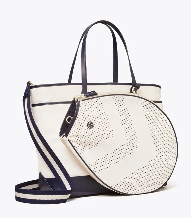 Navy Fleming Small Convertible Bag by Tory Burch Accessories for $205