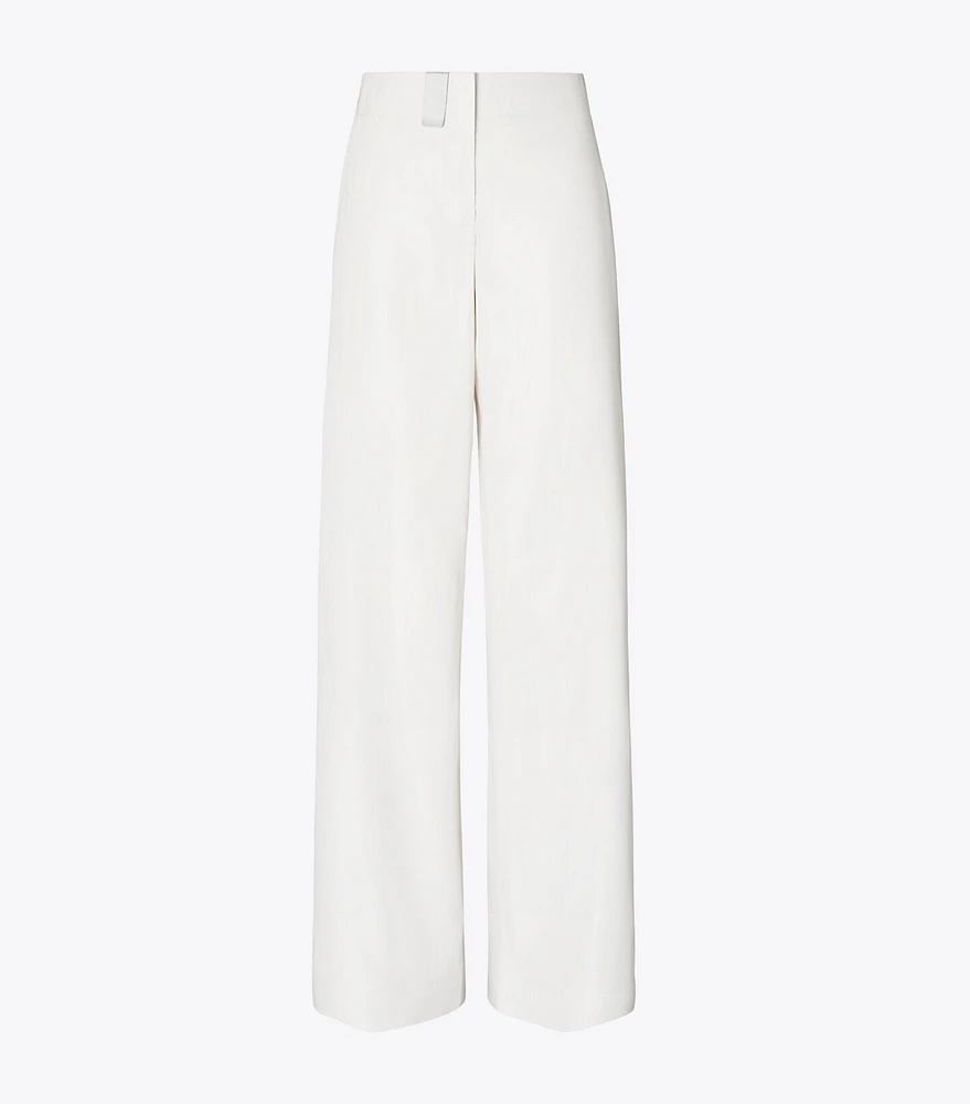 Cotton and Silk Poplin Pant