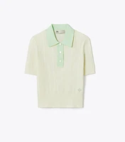 Cotton Pointelle Polo