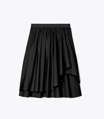 Cotton Poplin Layered Skirt
