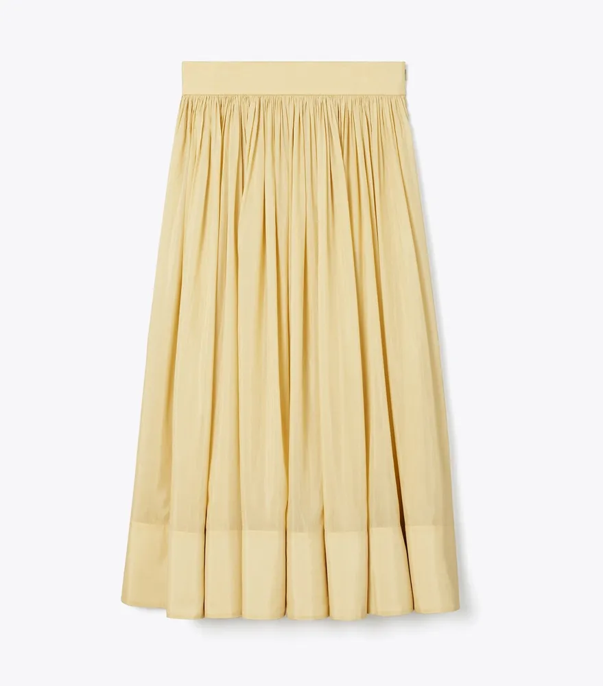 Cotton Silk Mid-Length Skirt