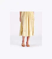 Cotton Silk Mid-Length Skirt