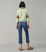 Cropped Boot-Cut Jean