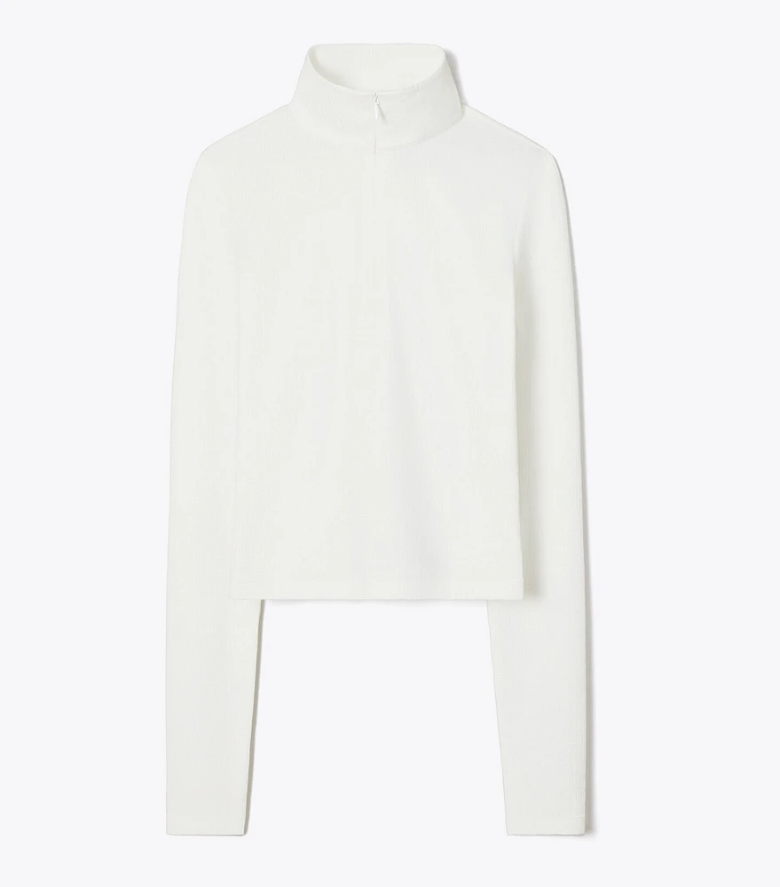 Cropped Jacquard Top