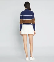 Cropped Tech Nylon Tennis Sweater