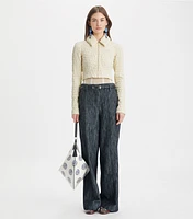 Cropped Wool and Silk Jacket