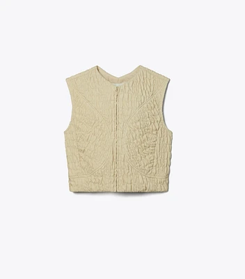 Cropped Wool Silk Top