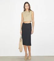 Cropped Wool Silk Top