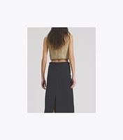 Cropped Wool Silk Top