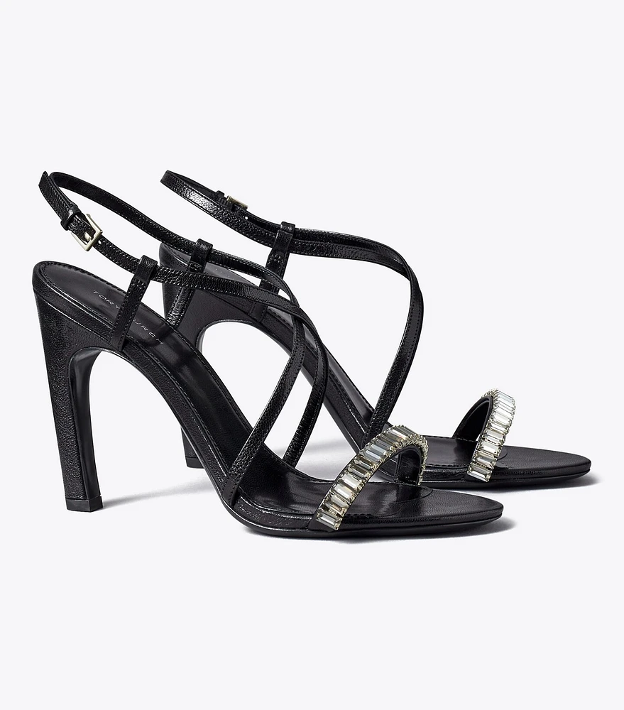 Crystal Strappy Heeled Sandal