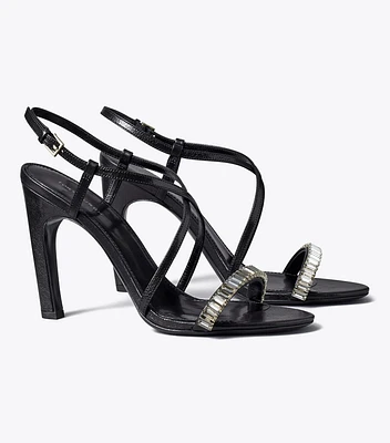 Crystal Strappy Heeled Sandal