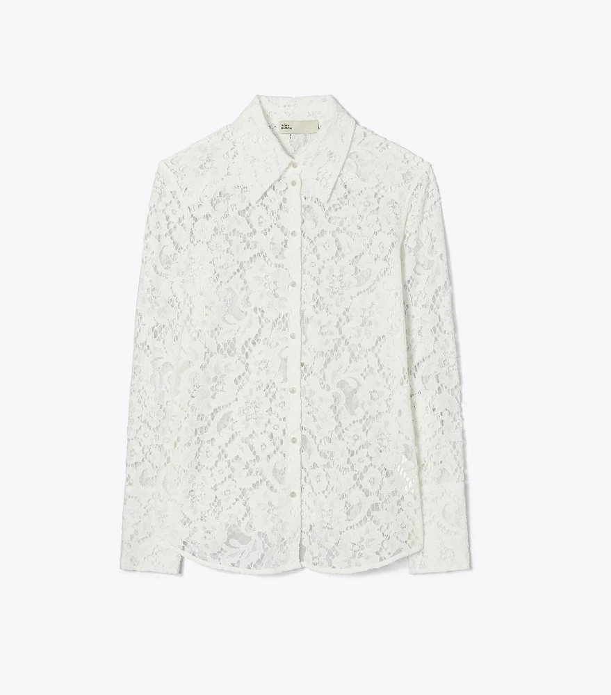 Cuffed Lace Buttondown