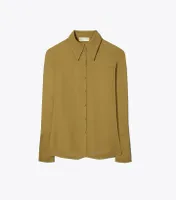 Cuffed Viscose Shirt