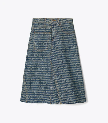 Deconstructed Denim Skirt