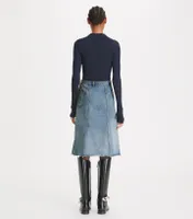 Deconstructed Denim Skirt
