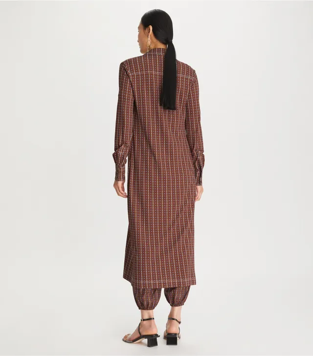 Tory Burch Dotted Windowpane Knit Polo Dress | The Summit