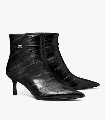 Double T Buckle Heeled Ankle Boot