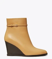 Double T Buckle Wedge Boot