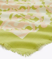 Double T Monogram Oblong Scarf