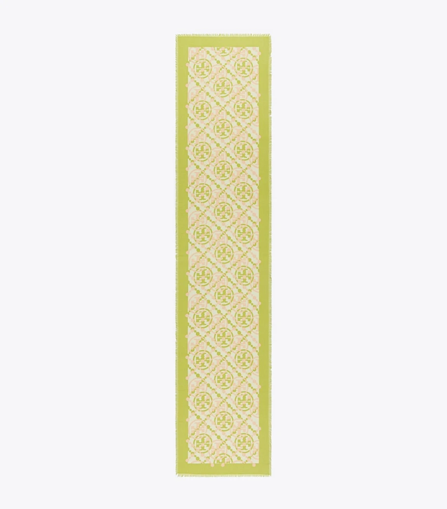 Double T Monogram Oblong Scarf