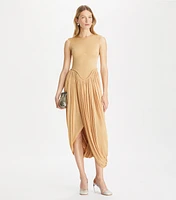 Draped Jersey Dress