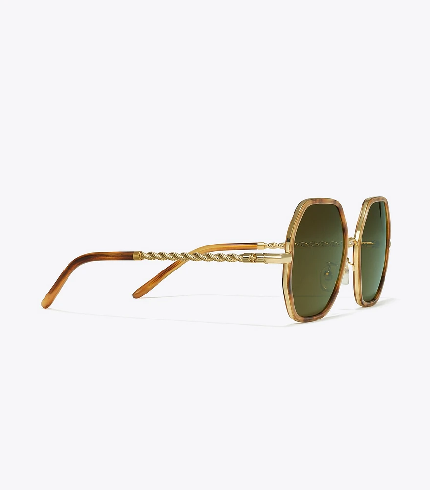 Eleanor Chain Geometric Sunglasses