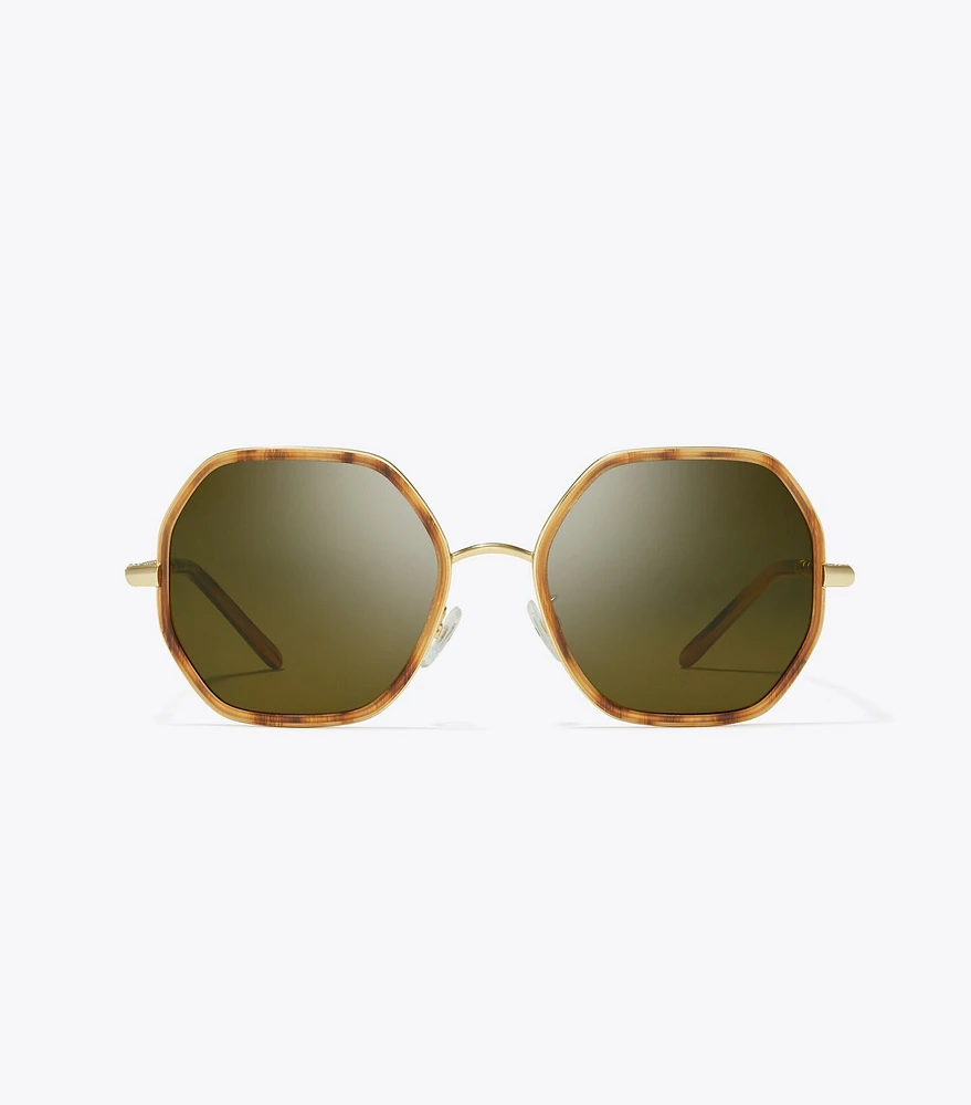 Eleanor Chain Geometric Sunglasses