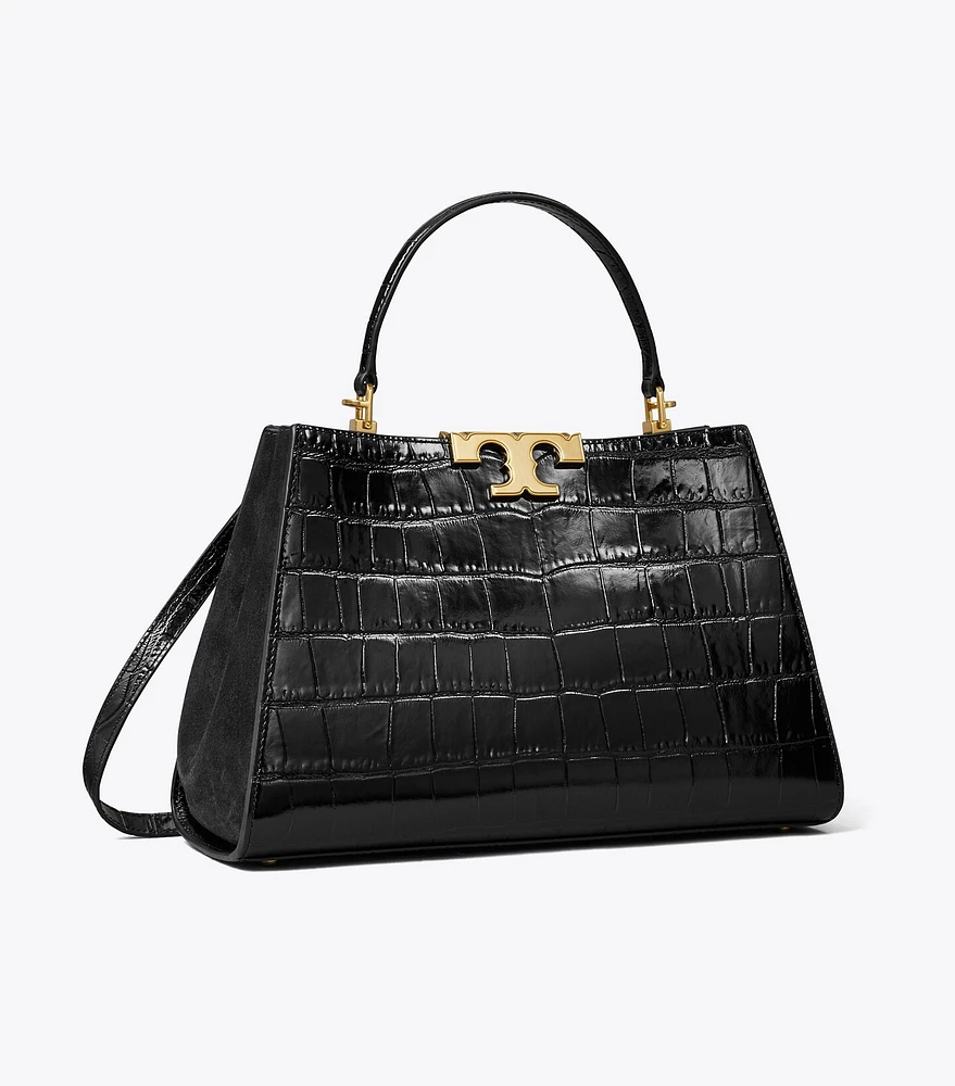 Eleanor Croc-Embossed Satchel