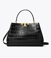 Eleanor Croc-Embossed Satchel