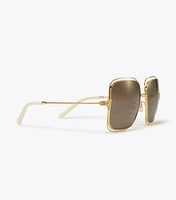 Eleanor Oversized Metal Square Sunglasses