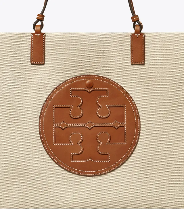 Tory Burch Ella Canvas Quadrant Mini Tote Bag