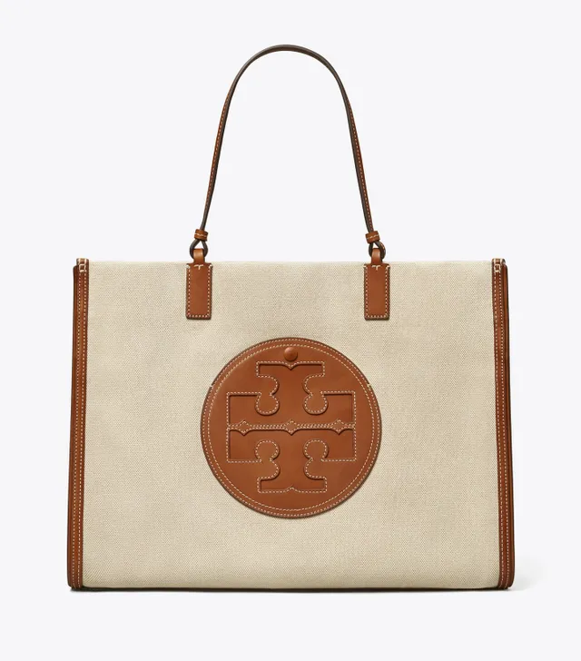 Tory Burch Ella Canvas Quadrant Mini Tote Bag