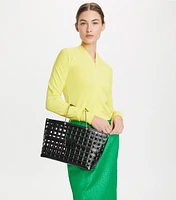 Ella Croc-Embossed Market Tote