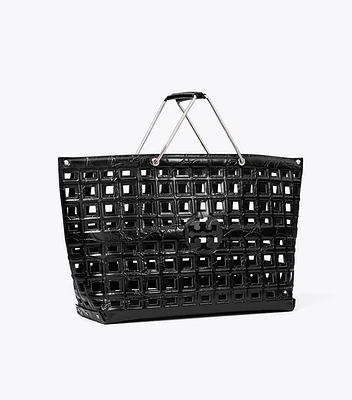 Ella Croc-Embossed Market Tote