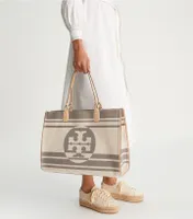 Ella Jacquard Stripe Tote Bag