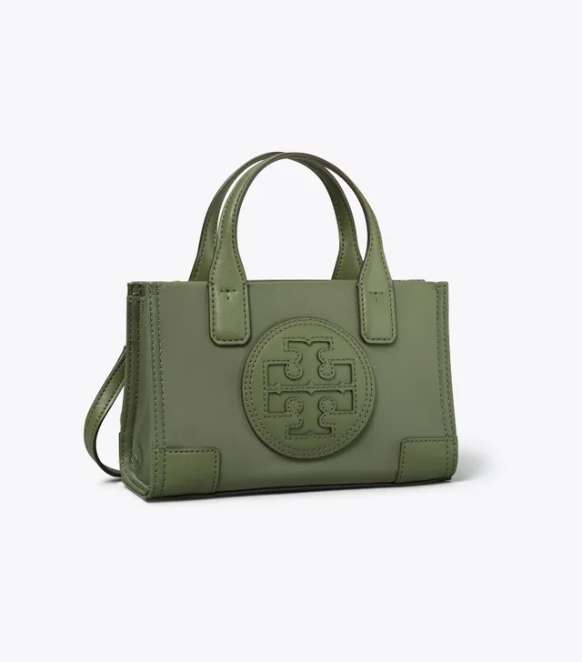 Tory Burch Ella Canvas Quadrant Mini Tote Bag