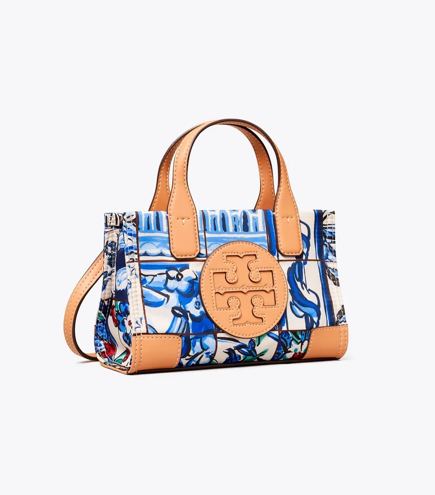 Tory Burch Pink Porcelain Floral Ella Satin Tote