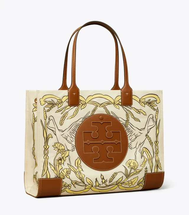 Tory Burch Multicolor Printed Canvas and Leather Ella Tote Tory