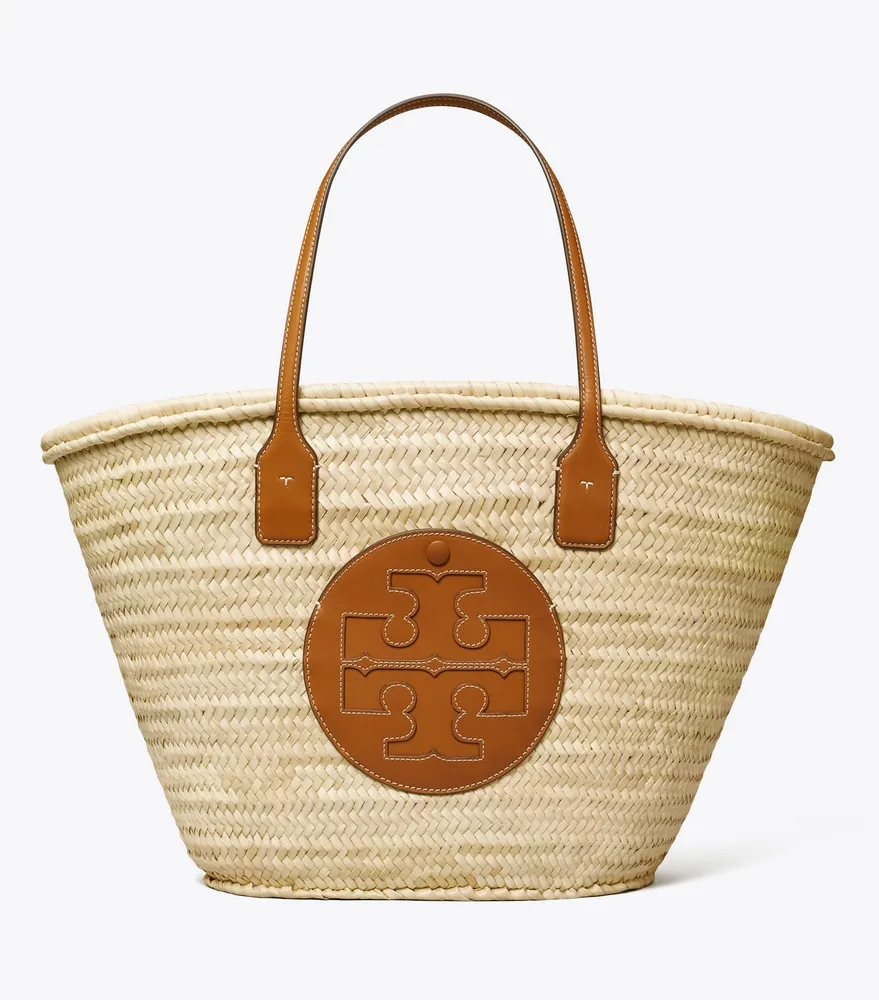 Ella Straw Basket Tote Bag