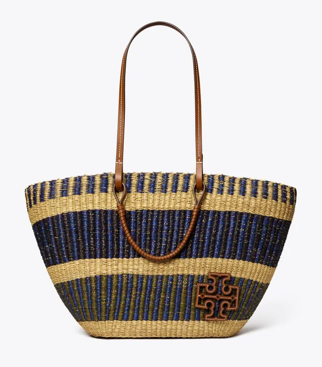 Tory Burch Ella Striped Canvas Tote