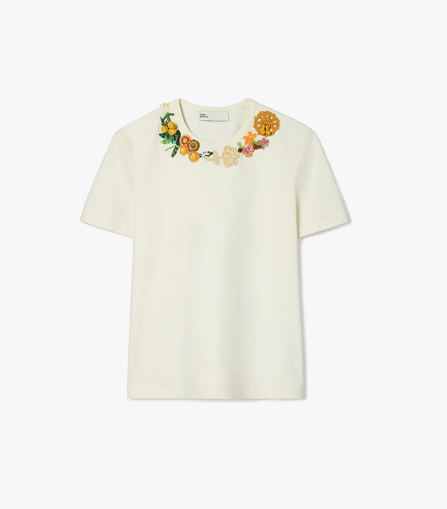 Embellished Cotton T-Shirt