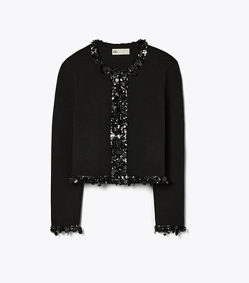 Embellished Cropped Cardigan