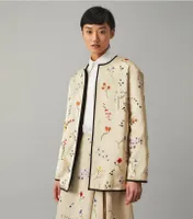 Embellished Quilted Satin Jacket