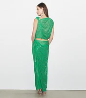 Embellished Viscose Knot Dress
