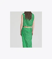 Embellished Viscose Knot Dress