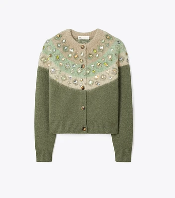 Embellished Wool Cardigan