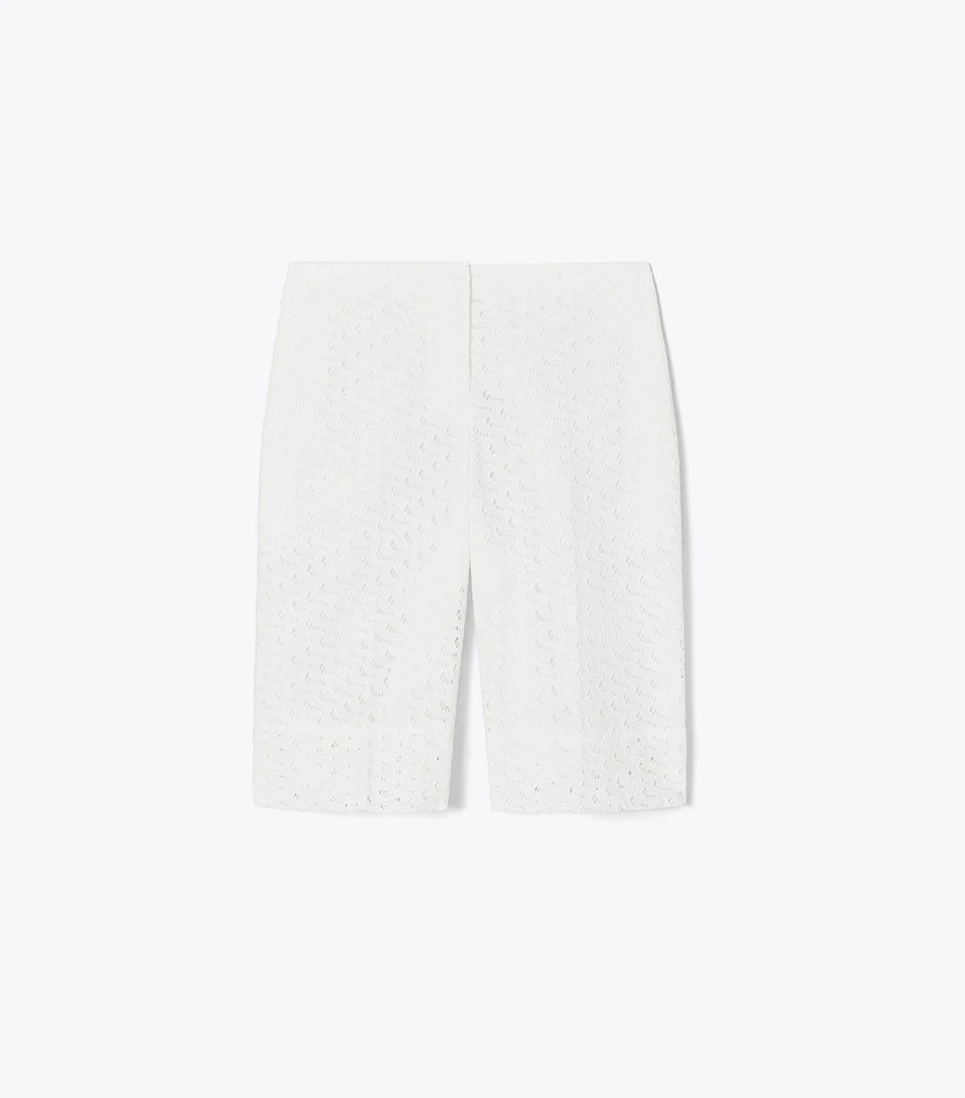 Embroidered Broderie Anglaise Bermuda Shorts